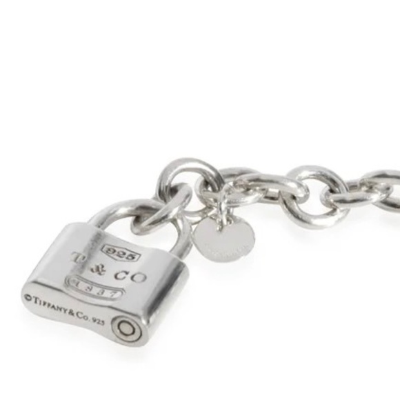Tiffany & Co. 1837 Sterling Silver Lock Charm Bracelet - Picture 4 of 7